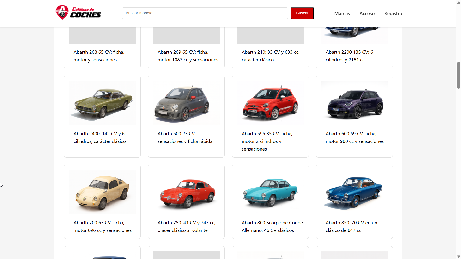 Imagen de Catálogo de Coches